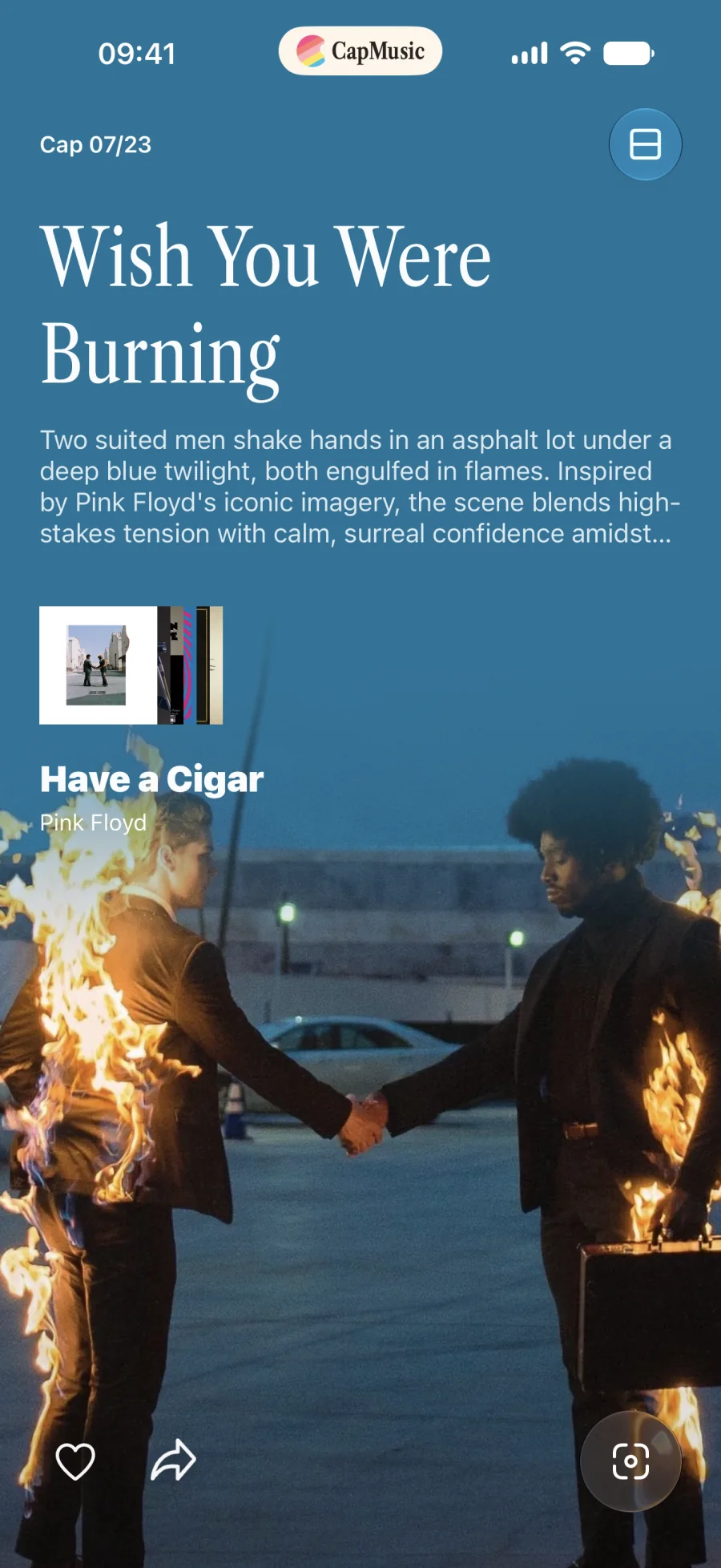 CapMusic playlist generated from a photograph